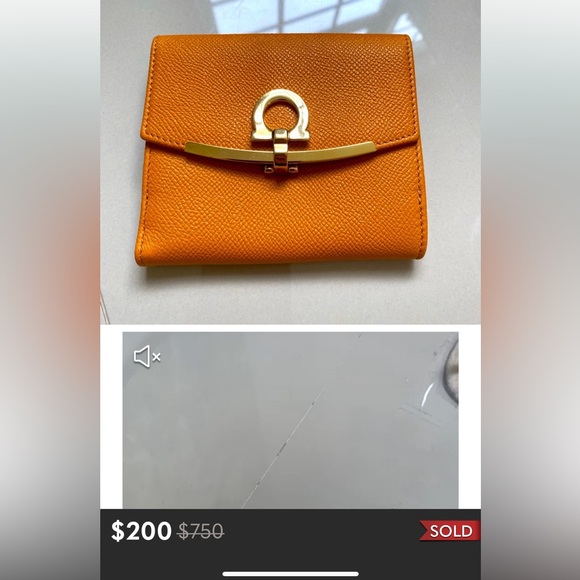 Salvatore Ferragamo Gancini Wallet in Mustard Yellow! - Picture 15 of 15